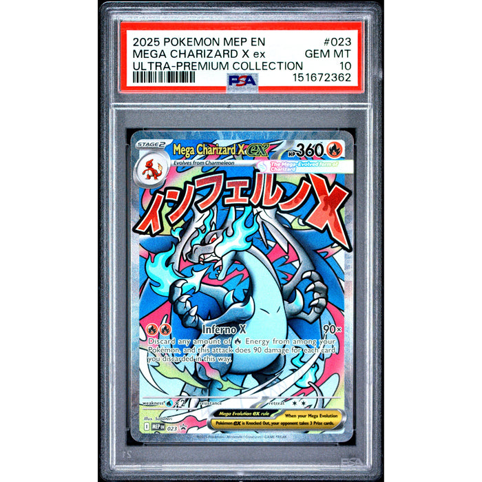 Pokémon TCG: Mega Charizard X Ex #023 PSA 10-151672362