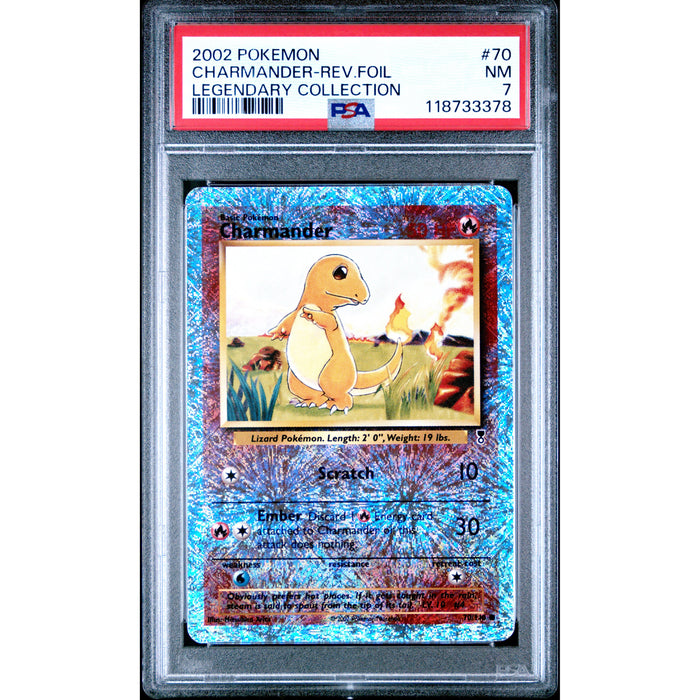 Pokémon TCG: Charmander 70 PSA 7 Reverse Holo - Legendary Collection
