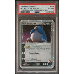 Pokémon TCG: Rocket's Snorlax Ex #104 PSA 6 - Team Rocket Returns