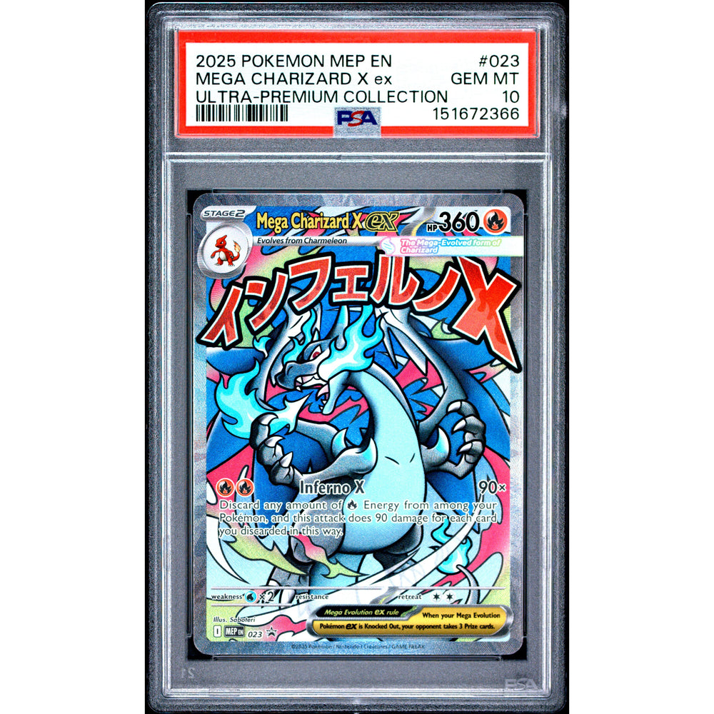 Pokémon TCG: Mega Charizard X Ex #023 PSA 10