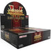 A first edition Yu-Gi-Oh!: Rarity Collection Booster Display by Konami, featuring multiple booster packs visible inside a predominantly black box with striking gold and red accents.
