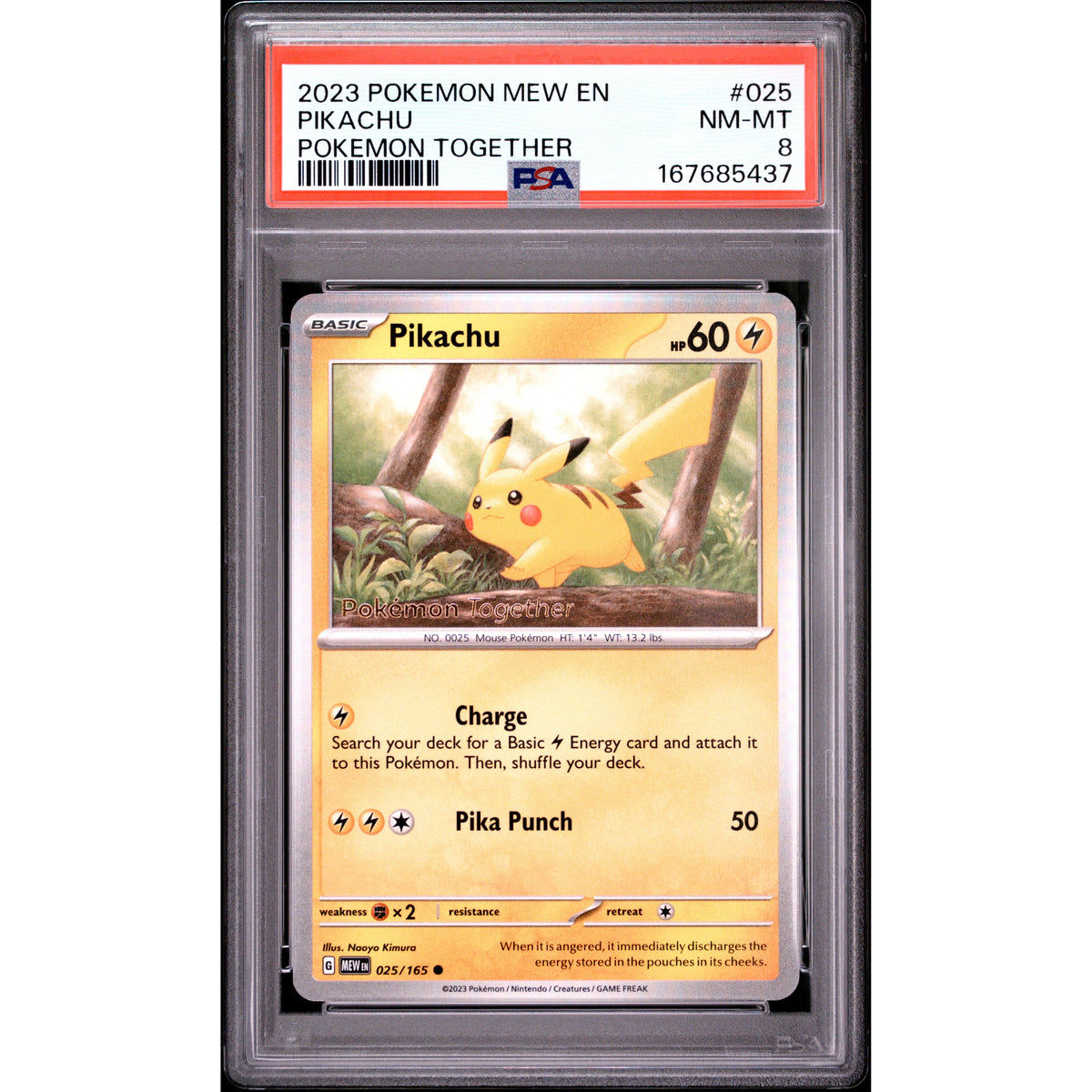 Pokémon TCG: Pikachu #025 PSA 8-167685437