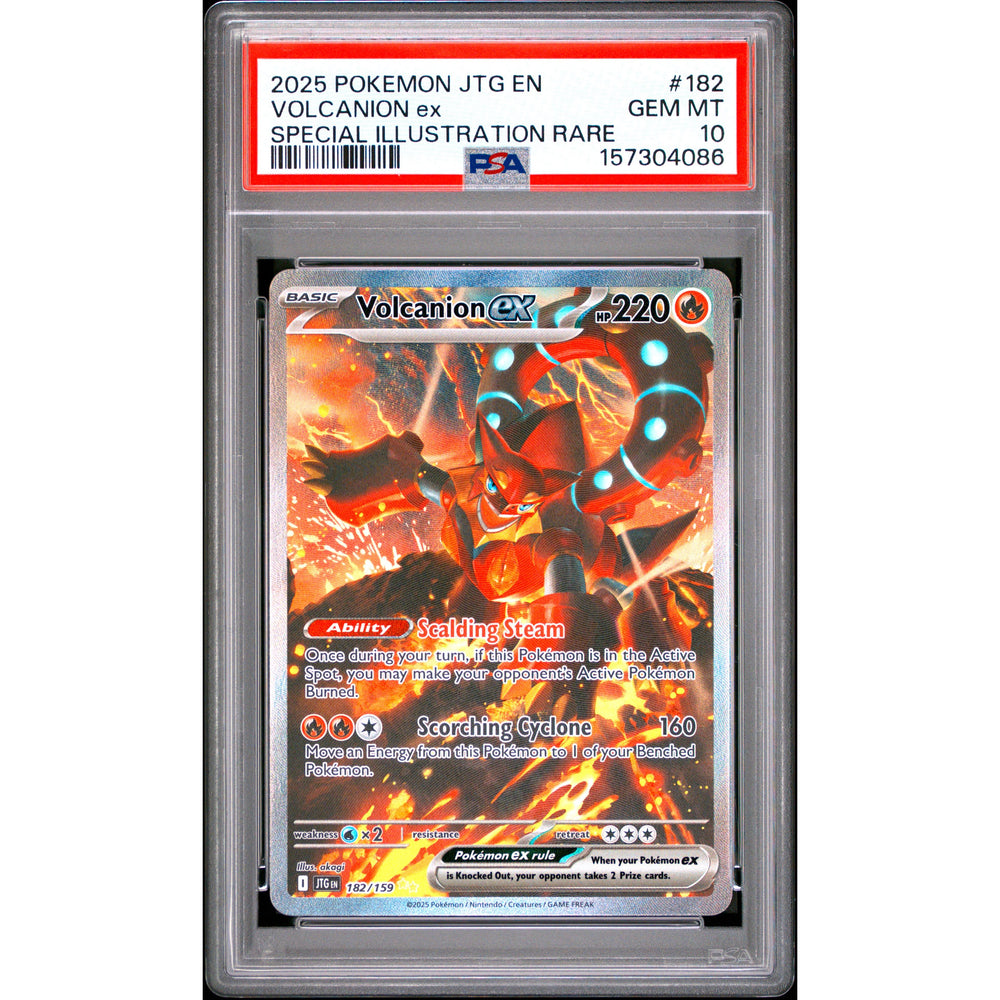 Pokémon TCG: Volcanion Ex #182 PSA 10 - Journey Together