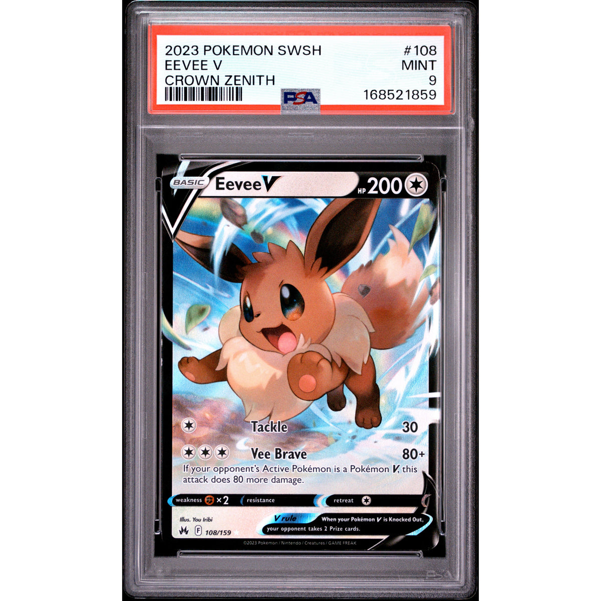 Pokémon TCG: Eevee V #108 PSA 9-168521859