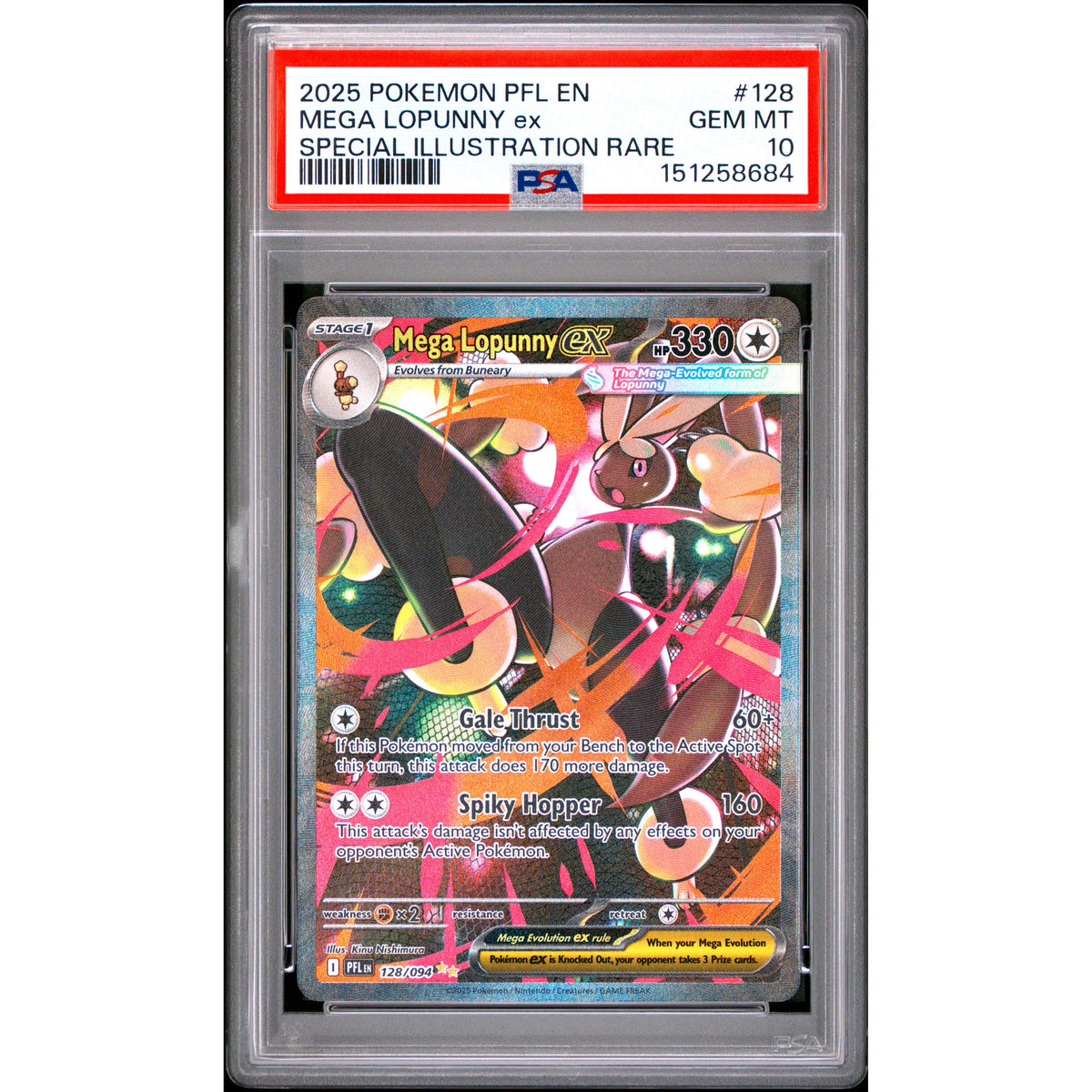 Pokémon TCG: Mega Lopunny Ex #128 PSA 10-151258684