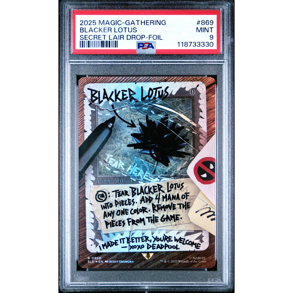 Magic the Gathering: Blacker Lotus #0869 PSA 9