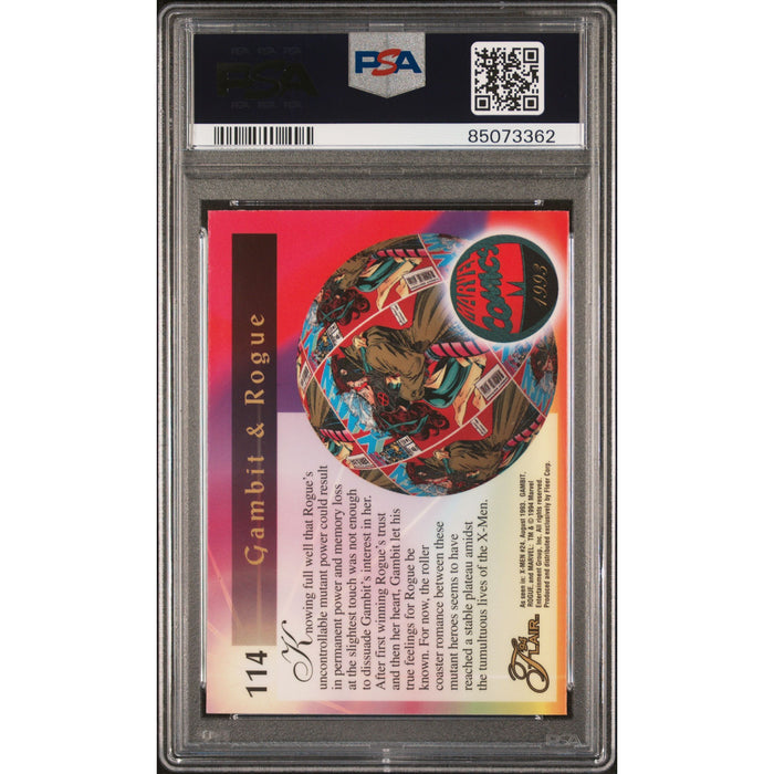 Marvel Universe: Gambit & Rogue {{setAbbreviation}} 114 NM PSA 10 (Back)