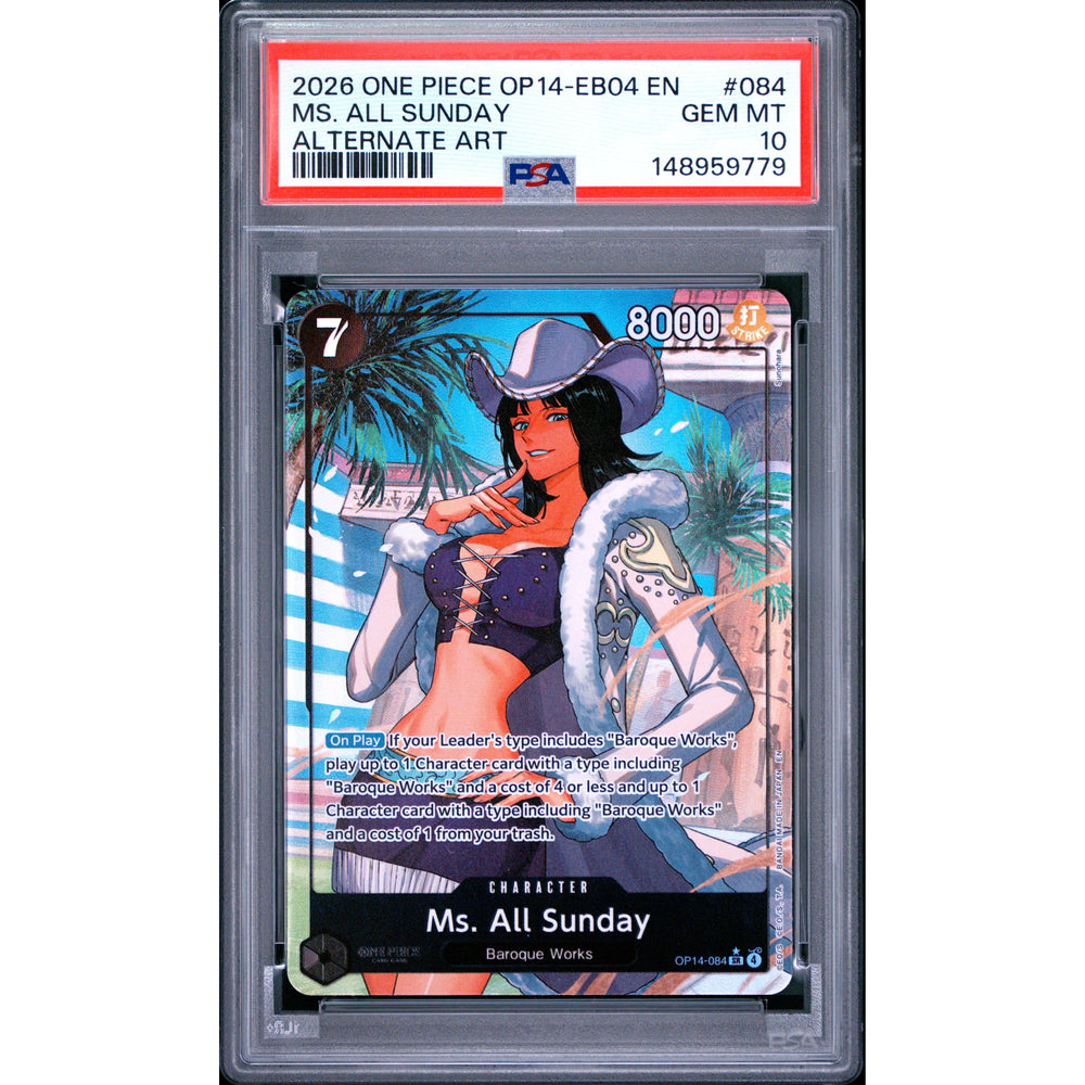 One Piece TCG: Ms. All Sunday #084 PSA 10