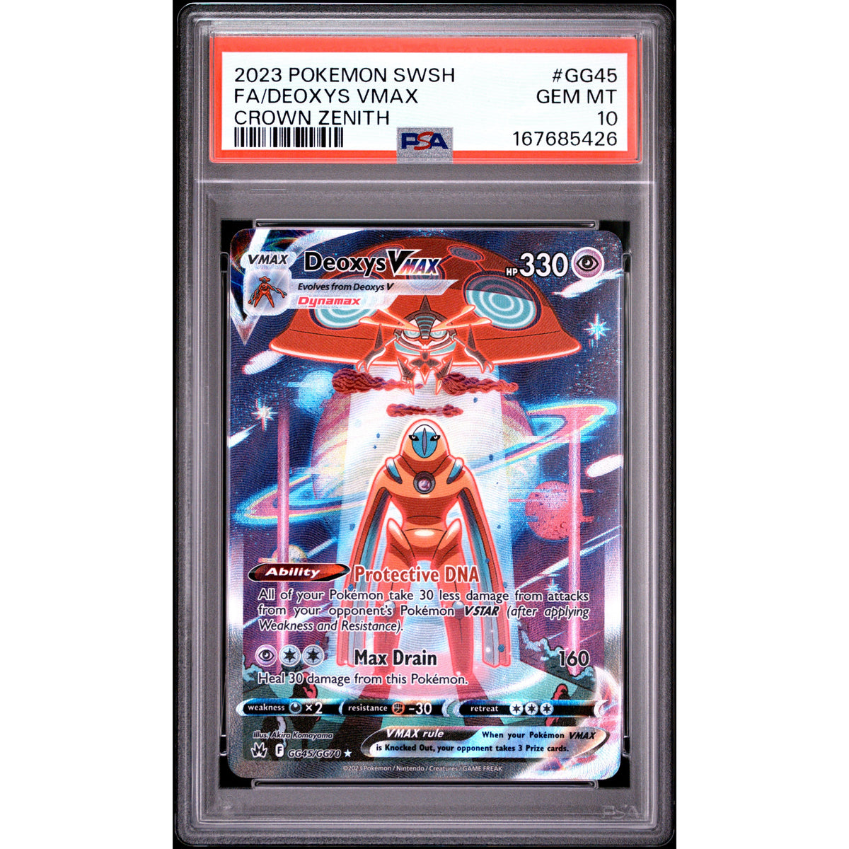 Pokémon TCG: Deoxys Vmax #GG45 PSA 10-167685426