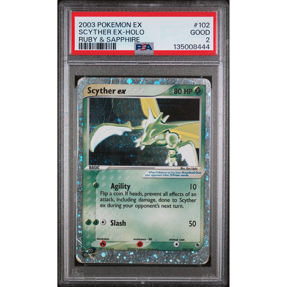 Pokémon TCG: Scyther Ex #102 PSA 2-135008444
