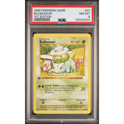 Pokémon TCG: Bulbasaur 44 1st edition PSA 8 - Base Set