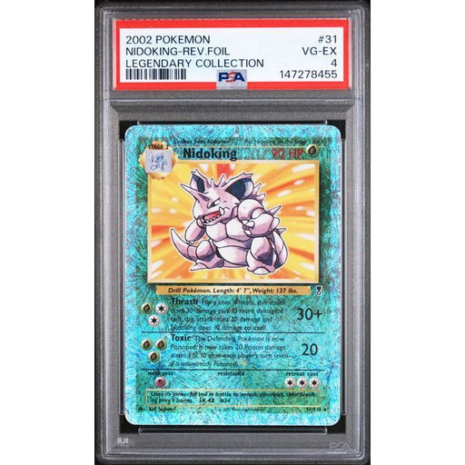 Pokémon TCG: Nidoking Reverse Holo #31 PSA 4-147278455