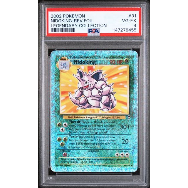 Pokémon TCG: Nidoking Reverse Holo #31 PSA 4-147278455