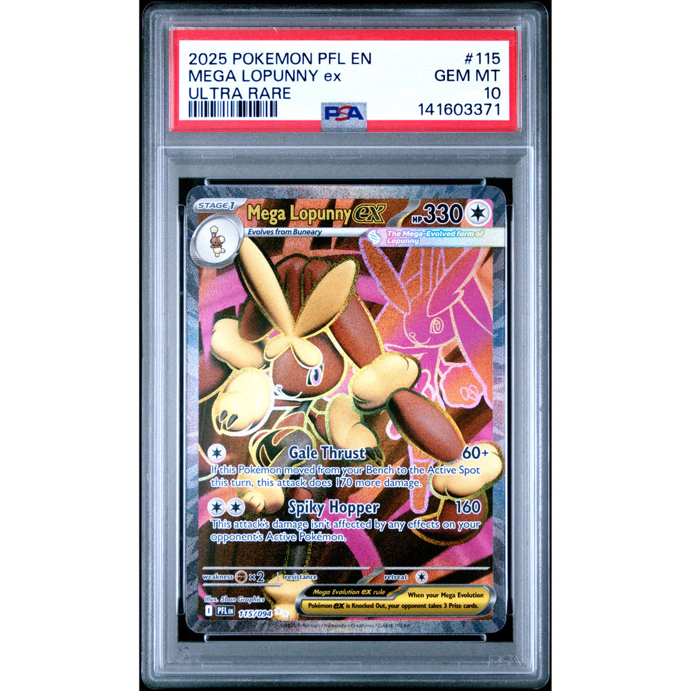 Pokémon TCG: Mega Lopunny Ex #115 PSA 10
