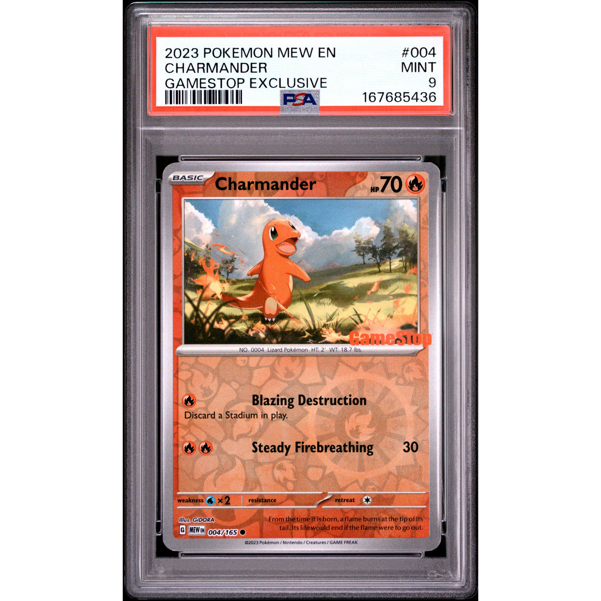 Pokémon TCG: Charmander #004 PSA 9-167685436