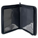 The TCGPicks: Samlekortmappe [240 pockets 2X2] by Ml Trading is a black zippered binder, also referred to as a TCG binder, shown open to display its transparent plastic pages with slots—perfect for opbevaring af samlekort or small collectibles.