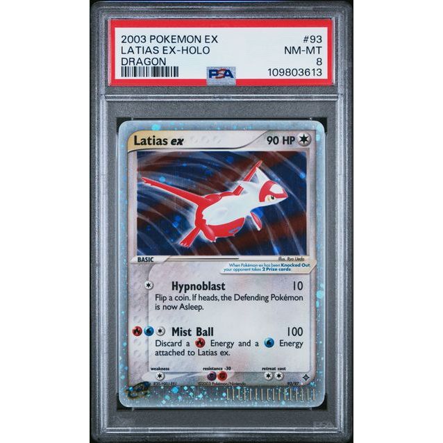 Pokémon TCG: Latias Ex Holo #93 PSA 8 - Dragon