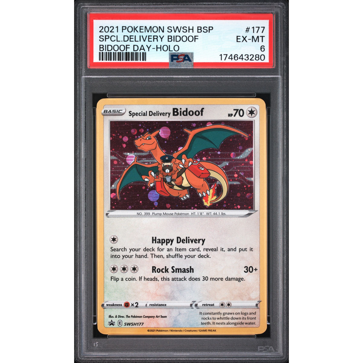 Pokémon TCG: Special Delivery Bidoof #177 PSA 6-174643280