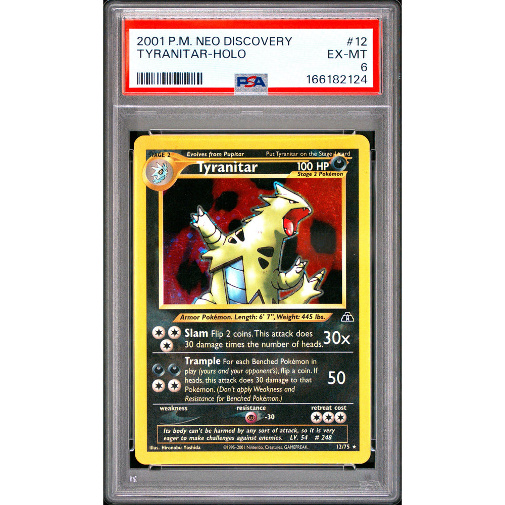 Pokémon TCG: Tyranitar Holo #12 PSA 6 - Neo Discovery