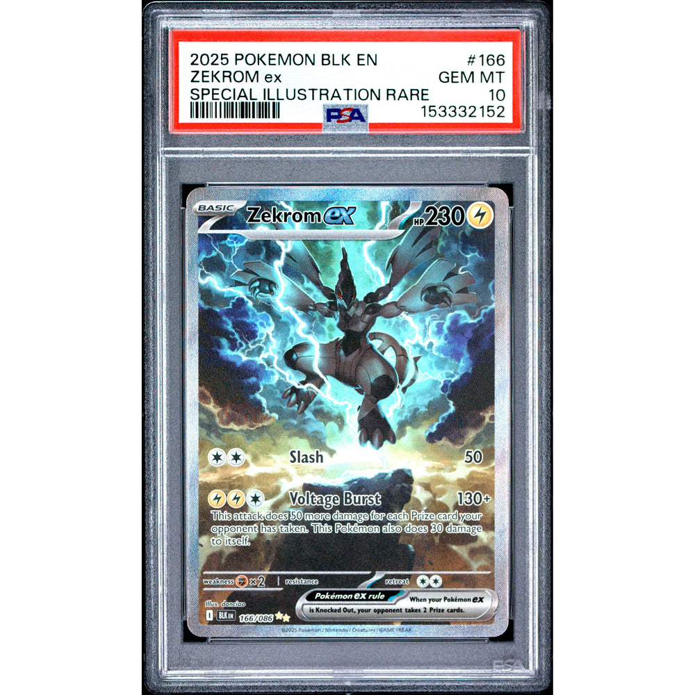 Pokémon TCG: Zekrom Ex #166 PSA 10 - Black Bolt