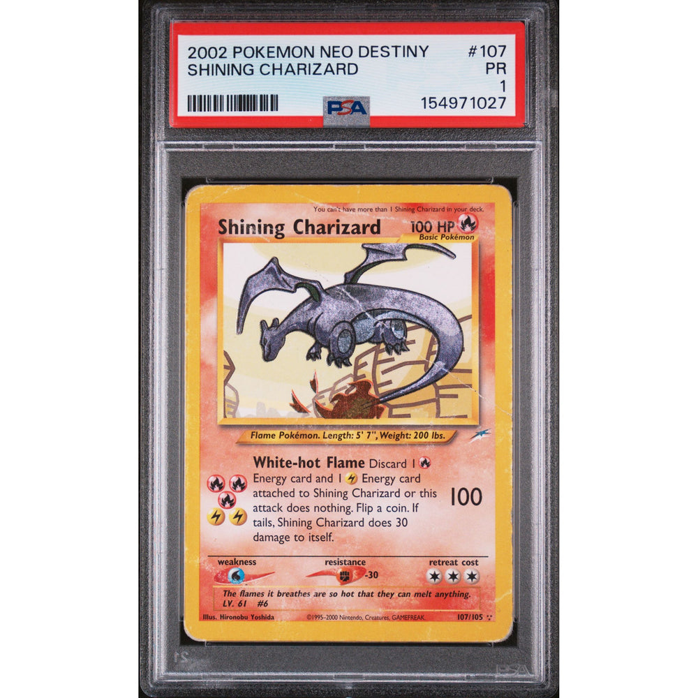 Pokémon TCG: Shining Charizard #107 PSA 1 - Neo Destiny