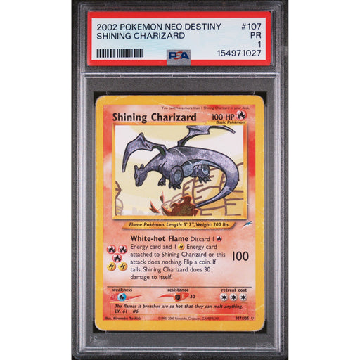 Pokémon TCG: Shining Charizard #107 PSA 1 - Neo Destiny-154971027
