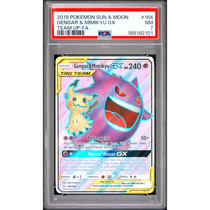 Pokémon TCG: Gengar & Mimikyu Gx #164 PSA 7-166182101
