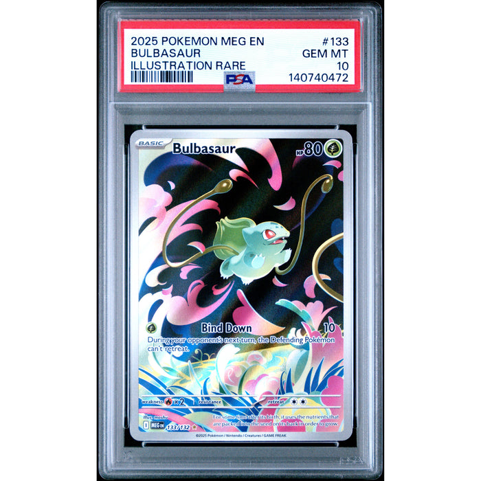 Pokémon TCG: Bulbasaur #133 PSA 10 - Mega Evolution-140740472