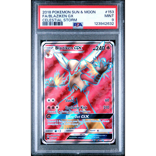 Pokémon TCG: Blaziken GX 153 PSA 9 - Celestial Storm