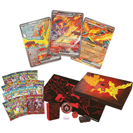 Team Rocket's Moltres ex Ultra-Premium Collection contents