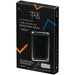 A black rectangular box labeled The Acrylic Box: Booster Pack Akryl Case showcases a clear acrylic case with UV-beskyttelse in the center, highlighted by multicolored chevrons and distinctive The Acrylic Box branding.