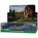 A box of Magic the Gathering: The Hobbit Play Booster Display by Wizards of the Coast, featuring themed packaging with characters on horseback in a scenic landscape and displaying branding along with a 13+ age rating.