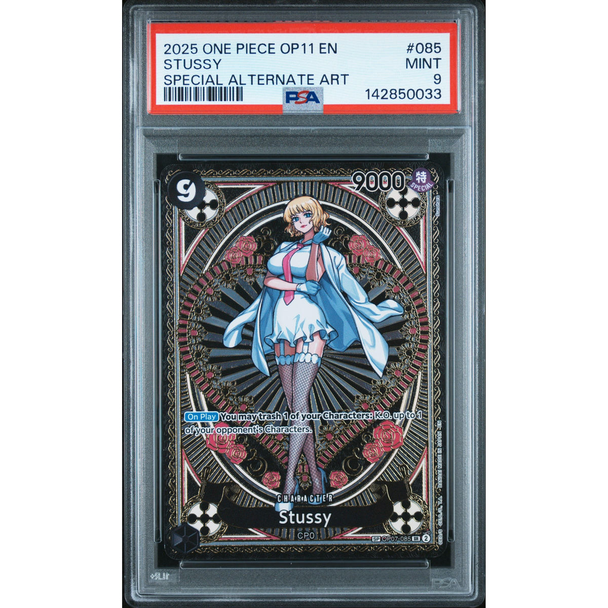 One Piece TCG: Stussy #085 PSA 9-142850033