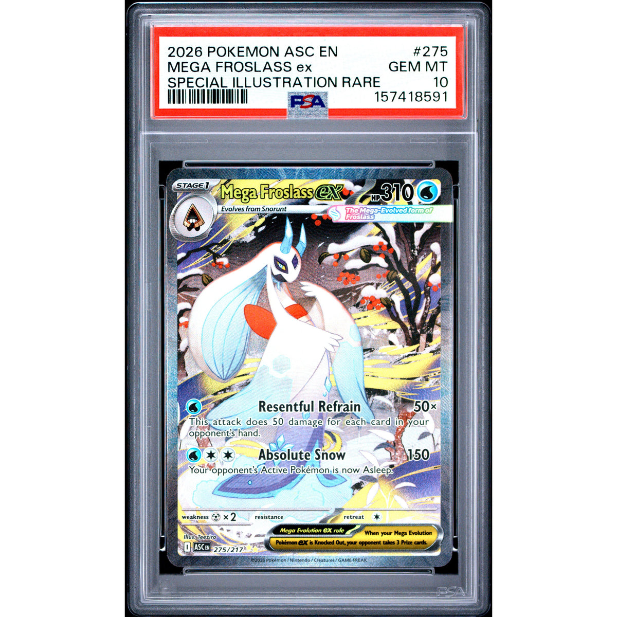 Pokémon TCG: Mega Froslass Ex #275 PSA 10-157418591