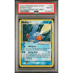 Pokémon TCG: Mudkip Gold Star #107 PSA 8 - Team Rocket Returns