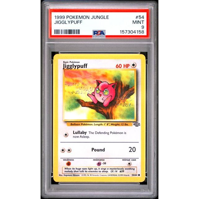Pokémon TCG: Jigglypuff #54 PSA 9 - Jungle