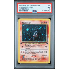 Pokémon TCG: Houndour Holo #5 PSA 7 - Neo Discovery