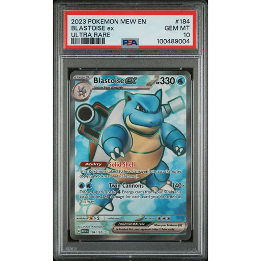 Pokémon TCG: Blastoise Ex #184 PSA 10-100489004