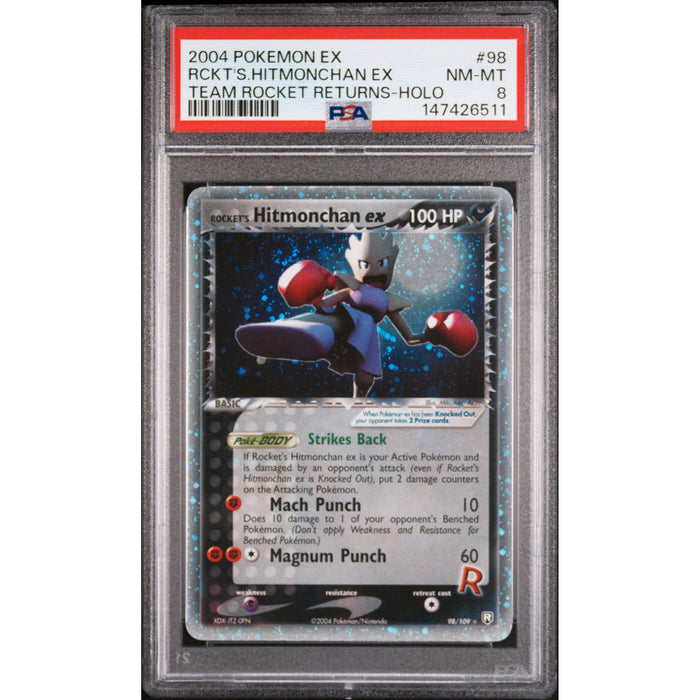 Pokémon TCG: Rocket's.Hitmonchan Ex #98 PSA 8 - Team Rocket Returns-147426511