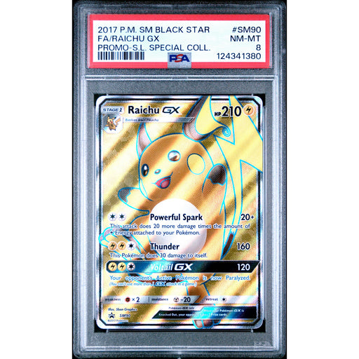 Pokémon TCG: Raichu Gx SM90 PSA 8 - Sun & Moon Black Star Promo-124341380