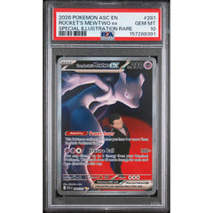 Pokémon TCG: Rocket's Mewtwo Ex #281 PSA 10 - Ascended Heroes