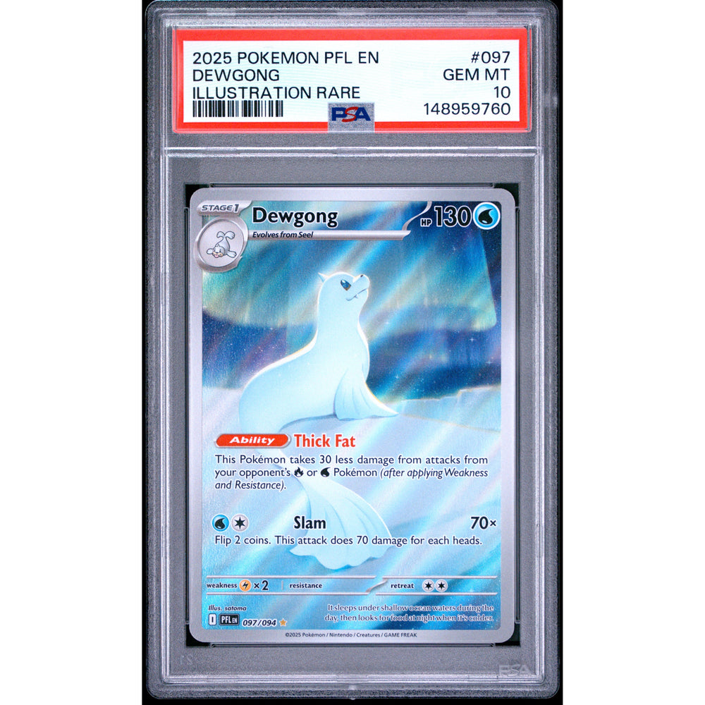 Pokémon TCG: Dewgong #097 PSA 10 - Phantasmal Flames