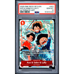 One Piece TCG: Ace & Sabo & Luffy #007 PSA 10