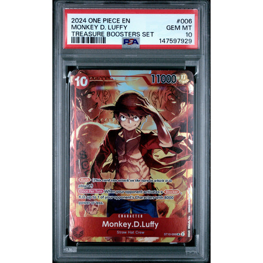 One Piece TCG: Monkey D. Luffy #006 PSA 10-147597929