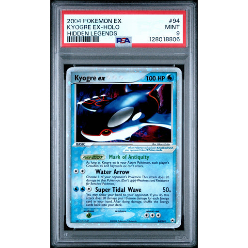 Pokémon TCG: Kyogre Ex 94 PSA 9 Holo - Hidden Legends