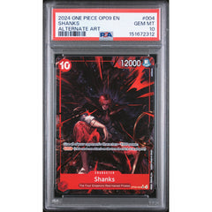 One Piece TCG: Shanks #004 PSA 10