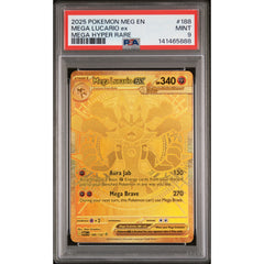 Pokémon TCG: Mega Lucario Ex #188 PSA 9 - Mega Evolutions