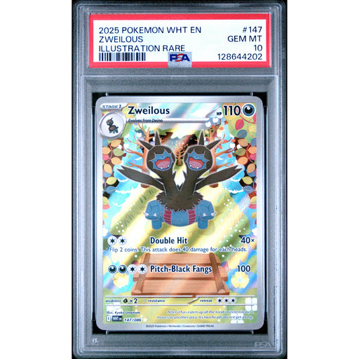Pokémon TCG: Zweilous 147 PSA 10 - White Flare