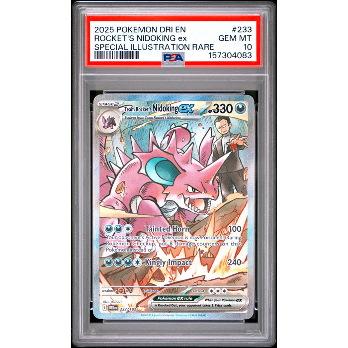 Pokémon TCG: Rocket's Nidoking Ex #233 PSA 10-157304083