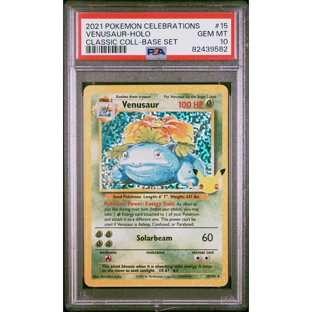 Pokémon TCG: Venusaur Holo #15 PSA 10-82439582